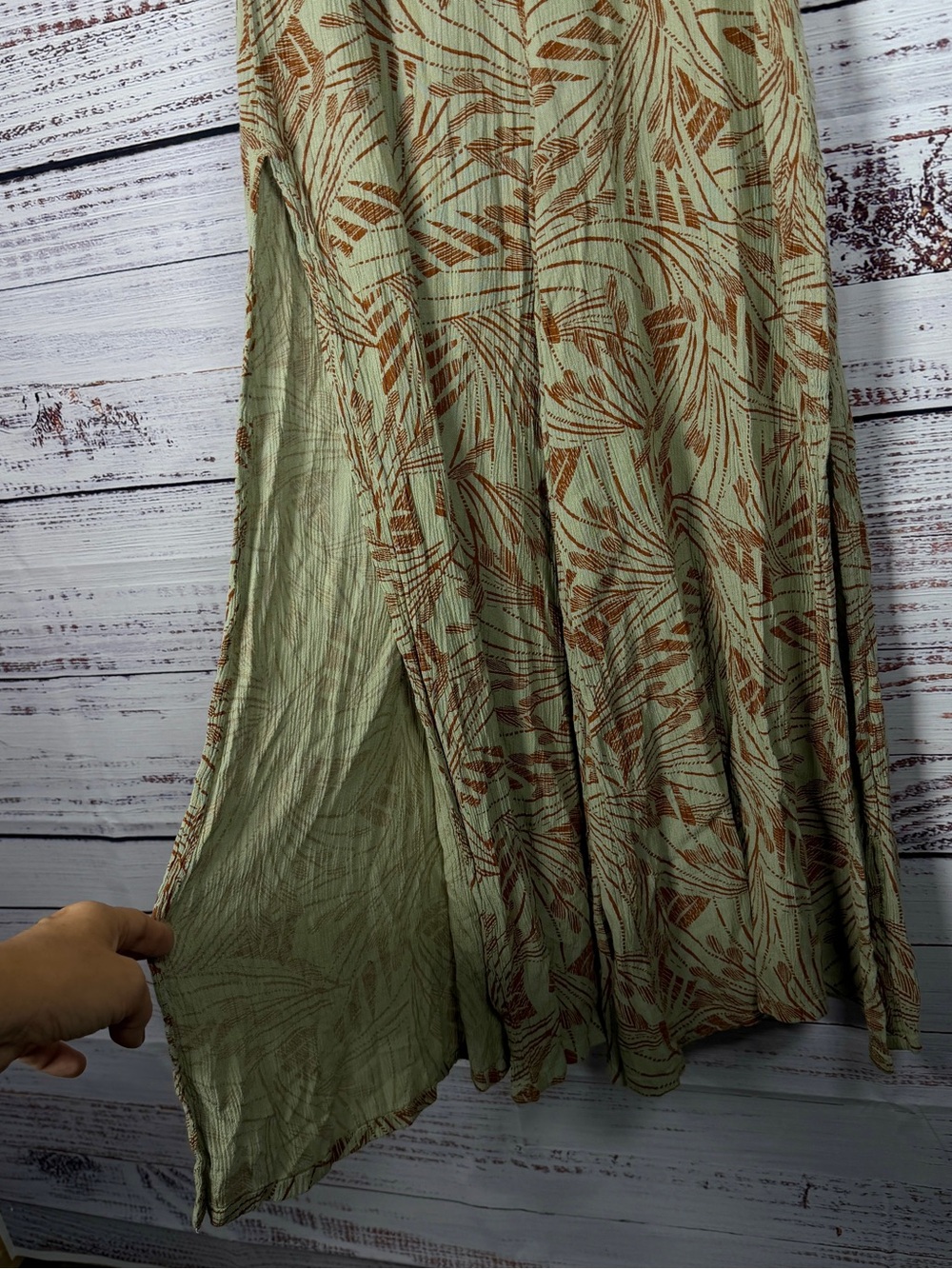 O’Neill Jace Leaf Print Wide Leg Jumpsuit Boho Tropical - Picture 10 of 10